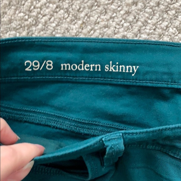 LOFT modern skinny spruce green pants - Picture 4 of 5